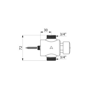 Robinet Tempostop douche mural 3/4&Prime;