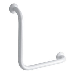 Barre de relevage coudée 90° epoxy blanc 400×700