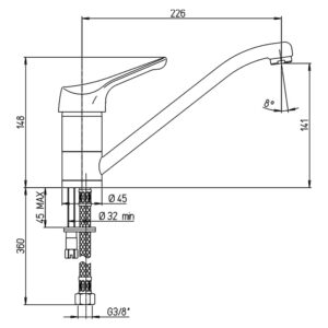 Mitigeur évier ECO&rsquo;TEK NF