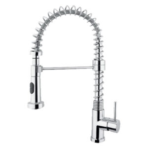 Mitigeur évier avec douchette chromée 2 jets