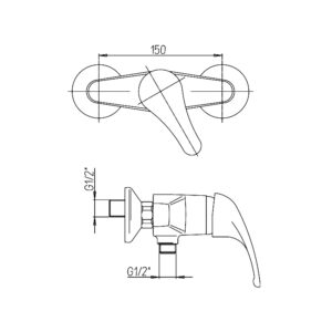 Mitigeur douche mural NF