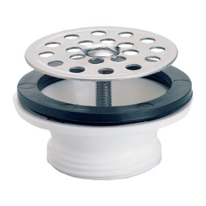 Bonde lavabo PVC à grille plate