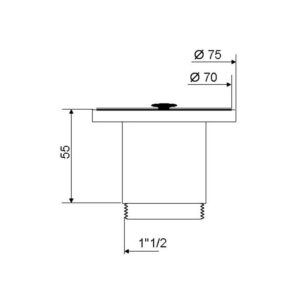 Bonde à panier manuel évier Ø 60