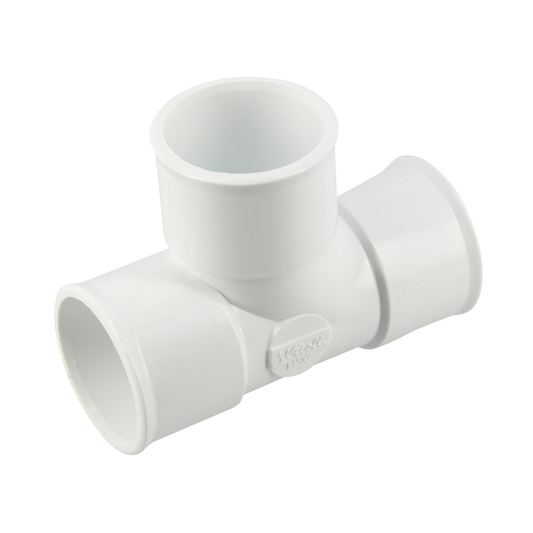 Té PVC pied de biche blanc FFF