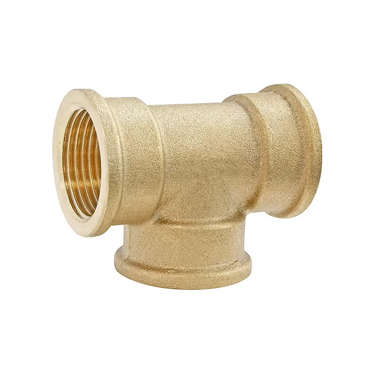 Té laiton égal triple femelle