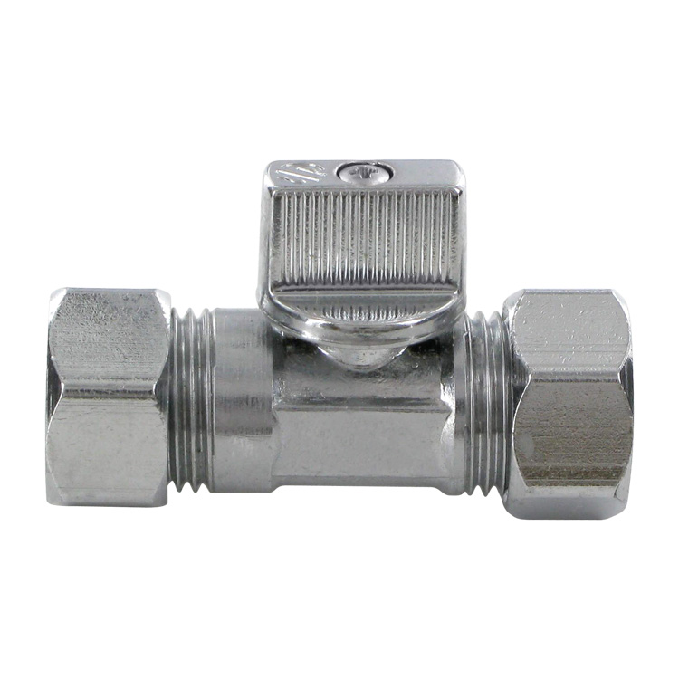 Vanne biconique laiton chromé