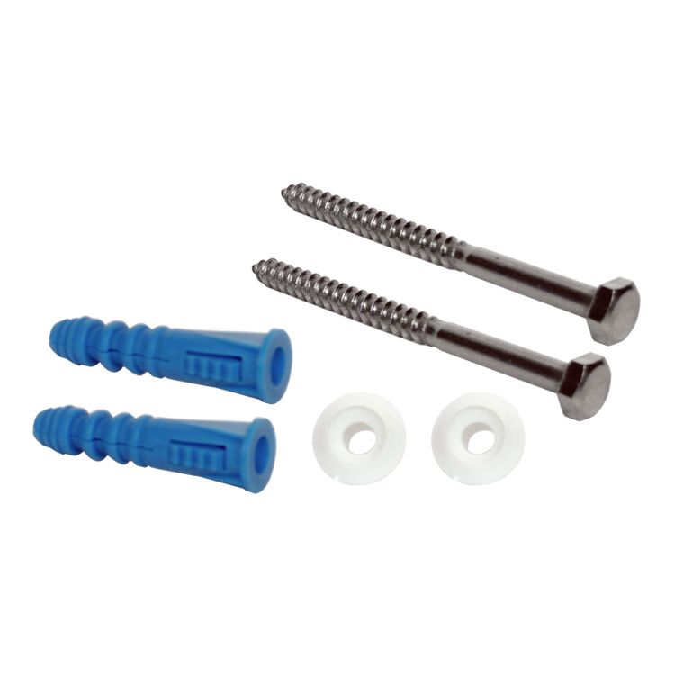 Fixations sol cuvette wc inox 6x80