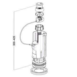 Mécanisme universel à câble double touche