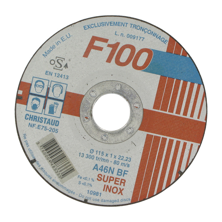 Disque à tronçonner super inox